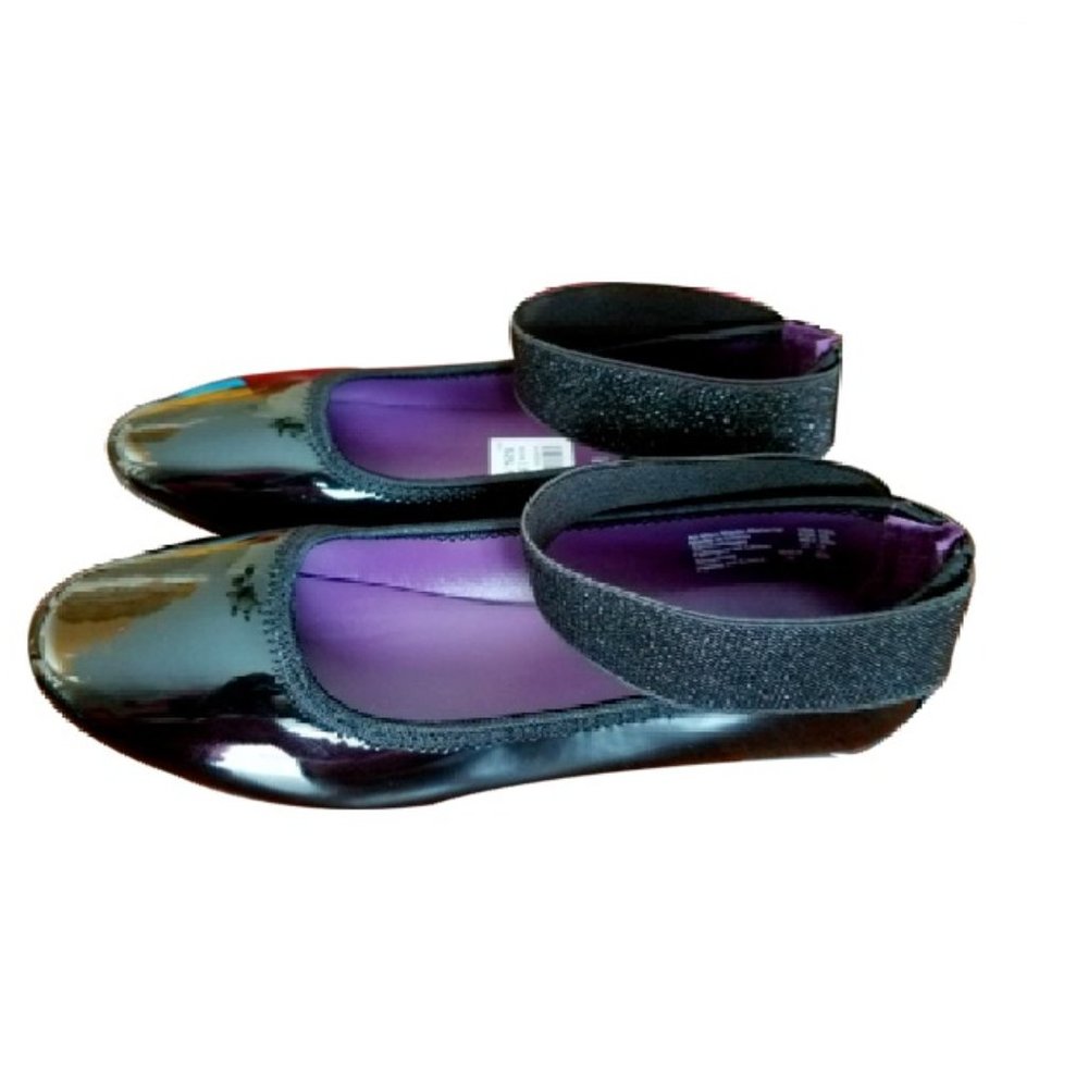 American Eagle Kids Black Patent Ballet Shoes Size - 6